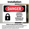 Signmission Lockout Switches Before Working On Equipment Danger Sign, Vinyl Decal, 14in W x 10in L, 2PK OS-2PACK-DS-D-1014-L-1435 - alternate 7